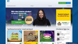 
                            1. SPILNU.DK: 100 KR. bonus til nye spillere. Vind jackpotten i dag ...