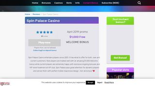
                            10. Spin Palace Casino Free Spins & Bonus 2019 | YummySpins