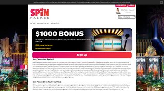 
                            9. Spin Palace Casino | New Zealand Players Get NZ$ 1000 Free!