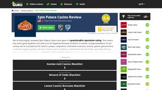 
                            6. Spin Palace Casino Review | Honest casino review from Casino Guru