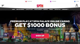 
                            1. Spin Palace Online Casino Canada | Sign Up and Win Big!