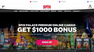 
                            2. Spin Palace Online Casino | Claim Your Lucrative New Player Bonus