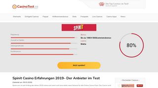 
                            10. Spinit Casino Bonus - Anmelden & 1000€ & 200 Freispiele kriegen