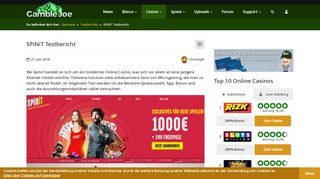 
                            5. Spinit Casino: Testbericht aus echten Erfahrungen - GambleJoe