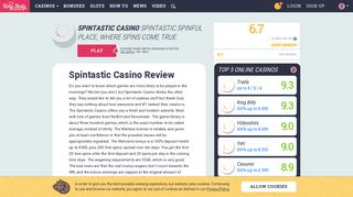 
                            13. Spintastic Casino Review and Ratings - HolyMolyCasinos