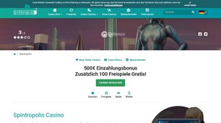 
                            2. Spintropolis Casino - Hol dir bis zu 1000€ Casino Bonus + Freispiele