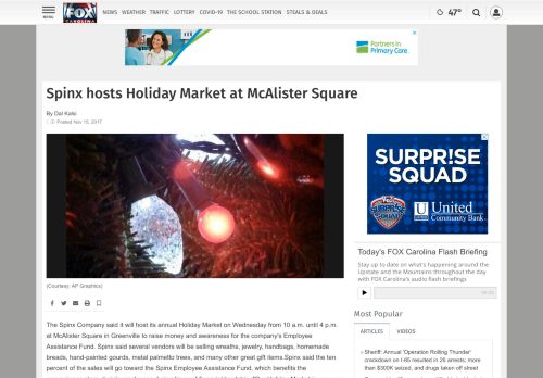 
                            11. Spinx hosts Holiday Market at McAlister Square | News | foxcarolina ...