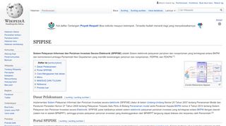 
                            9. SPIPISE - Wikipedia bahasa Indonesia, ensiklopedia bebas