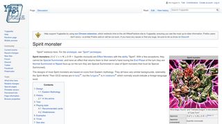 
                            8. Spirit monster - Yugipedia - Yu-Gi-Oh! wiki
