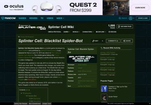 
                            11. Splinter Cell: Blacklist Spider-Bot | Splinter Cell Wiki | FANDOM ...