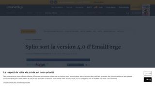 
                            13. Splio sort la version 4.0 d'EmailForge - E-marketing