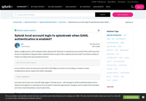 
                            6. Splunk local account login to splunkweb when SAML authentication ...