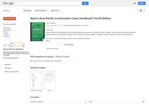 
                            8. Spon's Asia-Pacific Construction Costs Handbook, Fourth Edition