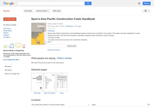 
                            5. Spon's Asia Pacific Construction Costs Handbook