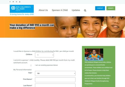 
                            5. Sponsor a child with a monthly contribution - SOS Children's Villages ...