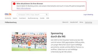 
                            4. Sponsoring bei der ING - ING DiBa