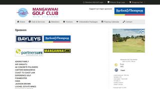 
                            3. Sponsors - Mangawhai Golf Club