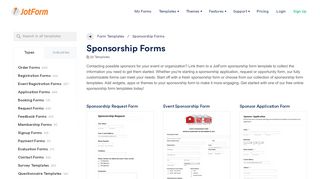
                            1. Sponsorship Forms - Form Templates | JotForm