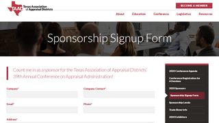 
                            6. Sponsorship Signup Form - taad.org