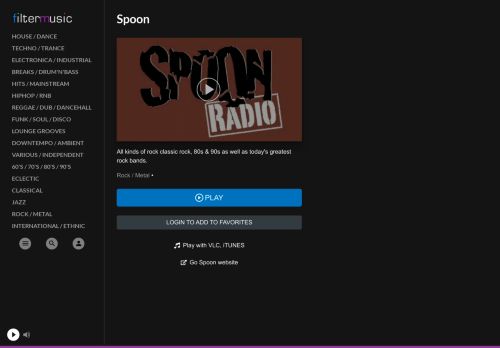 
                            10. Spoon radio - Listen online - filtermusic
