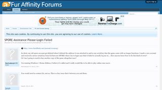 
                            13. SPORE Assistance Please-Login Failed | Fur Affinity Forums