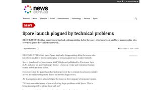
                            9. Spore launch plagued by technical problems - News.com.au