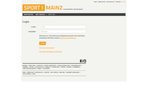 
                            2. Sport aus Mainz - Login