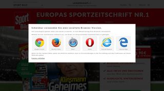 
                            9. SPORT BILD – alle Sport News im Abo | Lesershop24