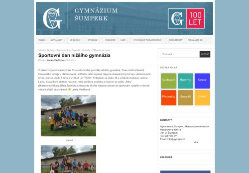 
                            12. Sport na Gymnáziu Šumperk - Gymnázium Šumperk