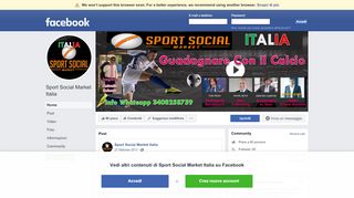 
                            3. Sport Social Market Italia - Home | Facebook