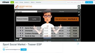 
                            7. Sport Social Market - Teaser ESP on Vimeo