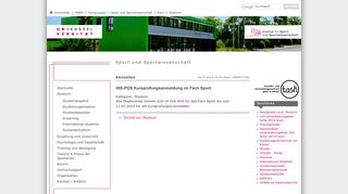 
                            8. Sport und Sportwissenschaft: HIS-POS ... - Uni Kassel