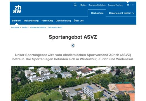 
                            12. Sportangebot ASVZ | ZHAW Zürcher Hochschule für Angewandte ...