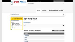 
                            2. Sportangebot - RWTH AACHEN UNIVERSITY Hochschulsport - Deutsch