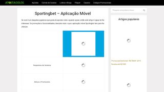 
                            9. Sportingbet - Aplicação Móvel - Apostagolos