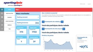 
                            3. SportingQuiz | Bem-vindo