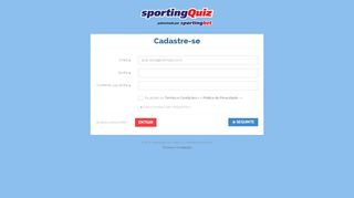 
                            4. SportingQuiz | Cadastre-se