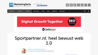 
                            9. Sportpartner.nl: heel bewust web 1.0 | Marketingfacts