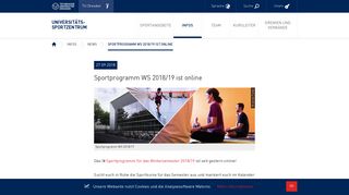 
                            8. Sportprogramm WS 2018/19 ist online ... - TU Dresden