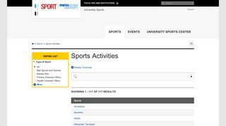 
                            5. Sports Activities - RWTH Sport - RWTH Aachen University