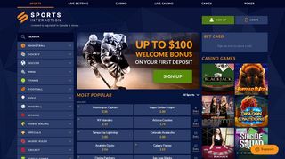 
                            5. Sports Betting at Sports Interaction, Canada's Online Sportsbook