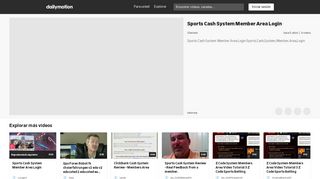 
                            9. Sports Cash System Member Area Login - video dailymotion