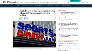 
                            12. Sports Direct facing investigation after telling staff they can only speak ...