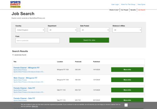 
                            13. Sports Direct Fitness > Careers > Job Search