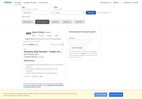 
                            6. Sports Direct Jobs in London - February 2019 | Indeed.co.uk