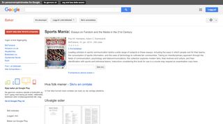 
                            10. Sports Mania: Essays on Fandom and the Media in the 21st Century - Resultat for Google Books