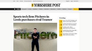 
                            8. Sports tech firm Pitchero in Leeds purchases rival Teamer - ...