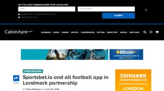 
                            7. Sportsbet.io and all football app in Landmark partnership - ...