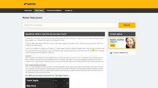 
                            11. Sportsbook: What is Cash Out and how does it work? - Betfair