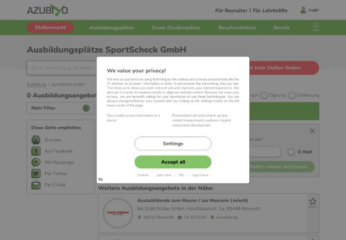
                            11. SportScheck GmbH Ausbildung 2019 & 2020 | AZUBIYO